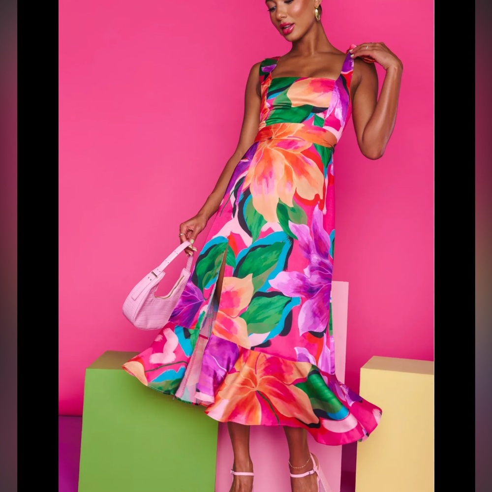 Show Me Your MuMu Garden Midi Dress